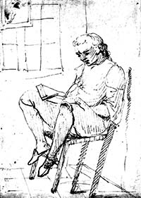Goethe in Italië, lezend
